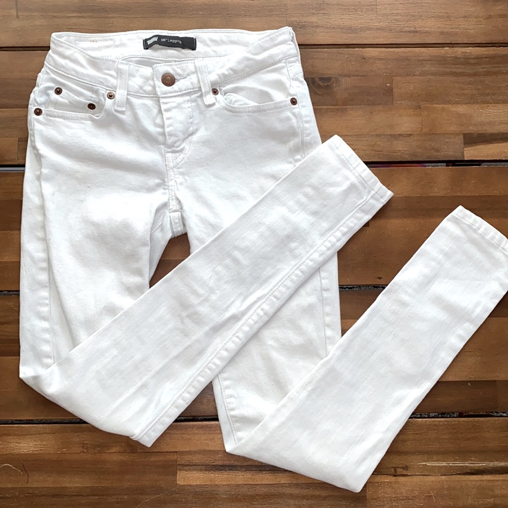 Levi 535 white jeans size 0
